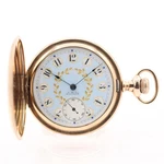 Antique 16S 1899 Waltham Multicolor O'hara Dial Hunter Pocket Watch No. 620. Fixed Price $904.00.