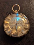 Antique Thomas Cooper Of London Etched Dial 18K Gold Key Wind Pocket Watch. Fixed Price $3750.00.