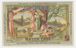 Dueber Watch Case Gold Silver Waverly Ia 1880'S Trade Card. Fixed Price $17.95.