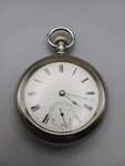 Clean 18S Waltham Ps Bartlett Pocket Watch 17J Mod 1883 Nickel Case Runs Well. Fixed Price $120.00.