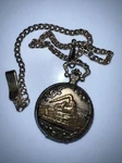 Train Pocket Watch-it Quartz Steam Vintage Untested Brassy. Fixed Price $16.00.