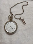 Antique 1898 Rockford 18S 17J Railroad Pocket Watch W/ Snake Chain & Clip Repair. Fixed Price $299.99.