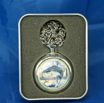 Avon Majestic Waters Al Agnew Exclusive Edition Bass Pocket Watch W/certificate. Fixed Price $11.11.