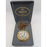 Majestron Vintage Quartz Pocket Watch Gold Tone Eagle Hunter Case With Box. Fixed Price $33.99.
