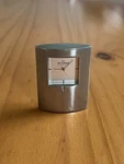 Skagen Denmark Desk Clock Pocket Watch Silver Steel Modern Sleek - New Battery. Fixed Price $17.00.