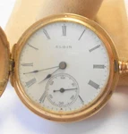 Antique Elgin Womans 14K Gold Pocket Watch Hunter Case #10697543 Grade 318. Fixed Price $1699.00.