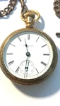 Antique Elgin Pocket Watch W/ Gold-filled Case & Chain Early 1900S Running. Fixed Price $255.00.