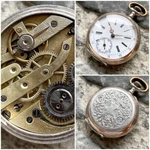 Antique Cylindre Remontoir Silver 0.800 Pocket Watch 10 Jewels. Fixed Price $125.00.