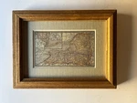 1887 New York Pocket Atlas State Map Framed W/mat See Description. Fixed Price $24.00.