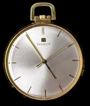 Vintage Tissot Pocket Watch Clean Gold Plated 41MM Mcm Modern Runs 17J 7461661. Fixed Price $150.00.