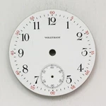 Waltham 18 Size 44.77MM White Enamel Red 5-MINUTE Track Pocket Watch Dial. Fixed Price $60.00.