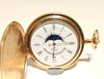 Vintage Luxury Swiss Men's Gold Plated Pocket Quartz Moon Phase Watch "royal". Fixed Price $235.00.