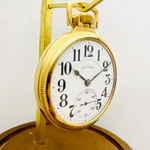 1918 Illinois 16S 21J Rr Bunn Special Display Clear Back Pocket Watch Runs. Fixed Price $399.00.