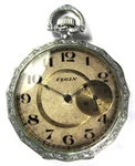 1917 Elgin Grade 344 12S 17J Pocket Watch W/ O'clock Second - Parts/repair. Fixed Price $62.99.