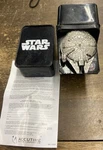 Star Wars Millennium Falcon Pocket Watch Disney Case Has Wear. Fixed Price $50.00.