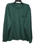 American Giant Hunter Green Long Sleeve Pocket Tee New Large Men's Usa. Fixed Price $31.98.