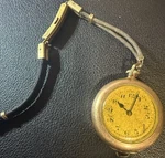 Waltham Pocket Watch 15 Jewels Open Face Manual Mechanical Yellow Dial Arabic. Fixed Price $380.00.