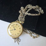 Vintage Lucerne Mechanical Watch Pendant With Glass Intaglio For Parts. Fixed Price $22.99.