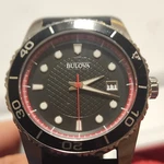 Bulova 98B260 43MM Stainless Steel Black Silver Case With Resin Band Men's. Fixed Price $120.00.