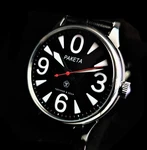 Vintage Ussr Raketa Big Zero Black Dial Wristwatch Mechanism 2609.HA 19J. Fixed Price $132.00.