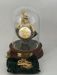 Franklin Mint John Duke Wayne Collector Pocket Watch With Stand, Dome, Chain. Fixed Price $79.00.