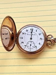 Beautiful!! 12S 15J Hampden Full-hunter Antique Pocket Watch (with 20 Year Case). Fixed Price $199.00.