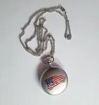 Quartz Pocket Watch Novelty In God We Trust American Flag Silver Tone Nwob. Fixed Price $10.00.