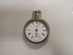 Antique New York Standard Pocket Watch Hunter Nickel Silver. Fixed Price $109.00.