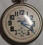 Jean Cardot 17 Jewels Railroad Pocket Watch Train Motif. Fixed Price $60.00.