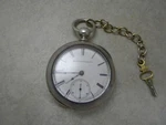 Elgin- Coin Silver- 1477701- Runs- 1884- Key- Pocket Watch. Fixed Price $200.00.