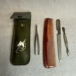 Kent England Pocket Grooming Kit Leather & Tortoise Shell Made Uk Germany. Fixed Price $27.50.