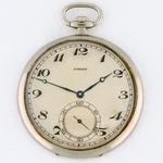 Aureole Swiss Platinum Ultrathin Of Geneva Seal Top Grade Pocket Watch 46MM. Fixed Price $3200.00.