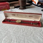 Vintage 1976 Bicentennial Lady Liberty Gold Tone Swiss Watch Leather Band. Fixed Price $24.00.