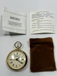 Seiko Gold Tone Pocket Watch QHT003GLH New Battery. Fixed Price $59.99.
