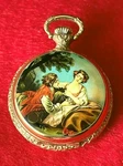 Vintage Antique Mid Century Reuge Swiss Music Box Pendant Pocket Watch Style. Fixed Price $395.00.
