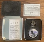 New Sealed - Avon Agnes Pocket Watch 47MM Eagle Silver Tone Chain Box 13". Fixed Price $9.98.