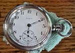1909 Antique Elgin Pocket Watch 18 Size Nickel Case Runs Fine Ageless Clssic. Fixed Price $399.00.