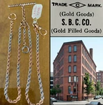 Multi Colored Double Pocket Vest Chain Rose And White Gold Filled 1896. Fixed Price $250.00.
