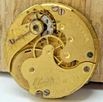 Vintage 1898 Elgin 109 7J 0S Hunting Pocket Watch Movement With Single-sunk Dial. Fixed Price $39.00.
