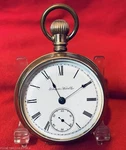 Circa 1895 Hampden Pocket Watch 18S Anti-magnetic Hinged Bezel Case Running. Fixed Price $345.00.