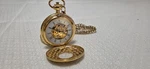 Stauer Gentlemen's Gold Tone Manual Pocket Watch. Fixed Price $80.00.