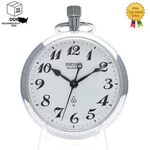 Vintage EXC+5 Seiko 7550-0010 White Dial Silver Quartz Pocket Watch Japan. Fixed Price $99.99.