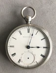 Waltham Pocket Watch 1868 American Dial Coin Silver Case. Fixed Price $175.00.