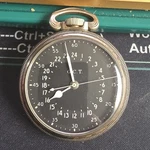 Hamilton 5740/4992B Military Pocket Watch 22J Manual 24HR Black Dial. Fixed Price $900.00.