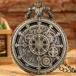 Vintage Hollow Steampunk Gear Design Quartz Pocket Watch With Necklace Pendant,. Fixed Price $12.24.