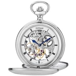 Gotham Men's Silver-tone Double Cover Exhibition Mechanical Pocket Watch. Fixed Price $279.95.