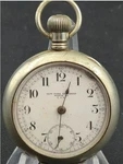 1906 New York Standard Chronograph Pocket Watch Grade 164 18S 7J Running Silvero. Fixed Price $395.00.