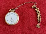 1911 Elgin Grade 313 16S 15J Rolled Gold Plate Pocket Watch With Chain Runs. Fixed Price $285.00.