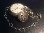 Memento Mori Vanitas Style Pocket Watch Chain Skull Death King Coin Fob. Fixed Price $28.99.