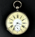 Cylindre Echappement Aiguilles Pocket Watch Silver Key 8 Rubis Yellow Face Dust. Fixed Price $224.99.